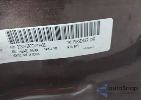 2012 Fiat 500 Sport из США, поврежденный, VIN 3C3CFFBR7CT212495